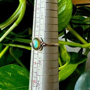 Labradorite Ring Size 8 Silver band